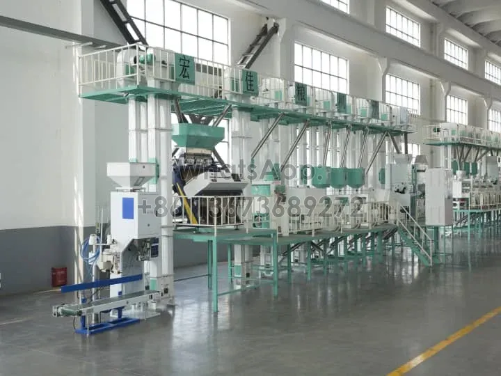 auto rice mill plant with 3 rice millers