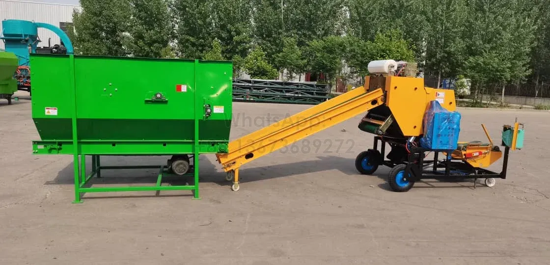 Presse à ensilage avec silo