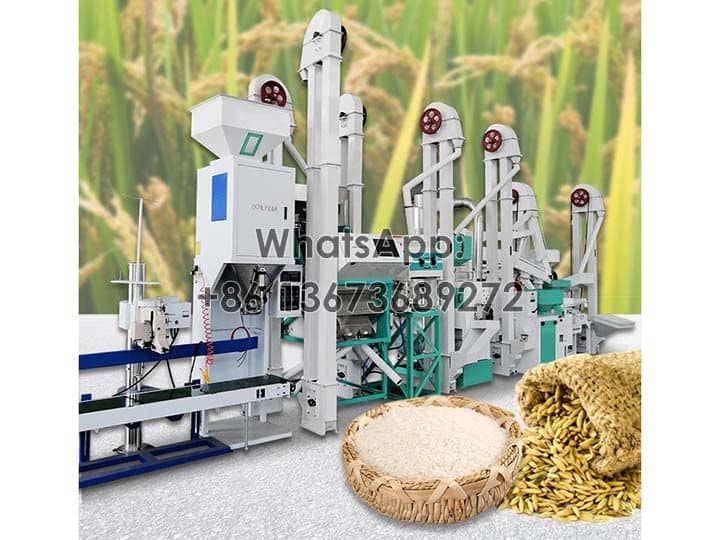 Línea de producción de molino de arroz de 15 tpd