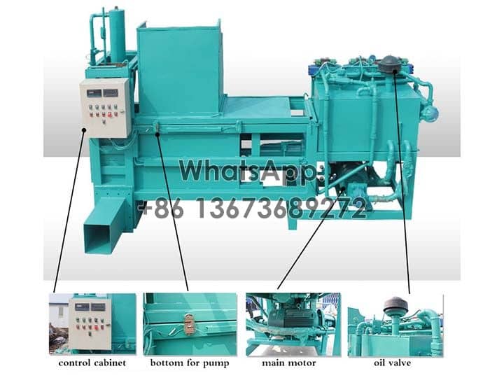 Structure-3-cylinder-hydraulic-baler