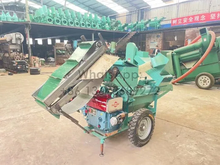 Diesel powered corn shelling machine