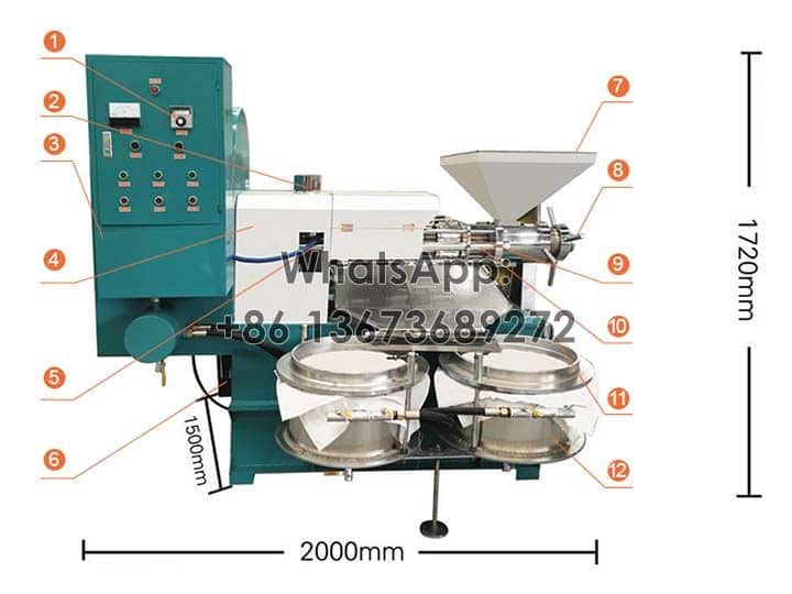 Structure of groundnut oil processing machine