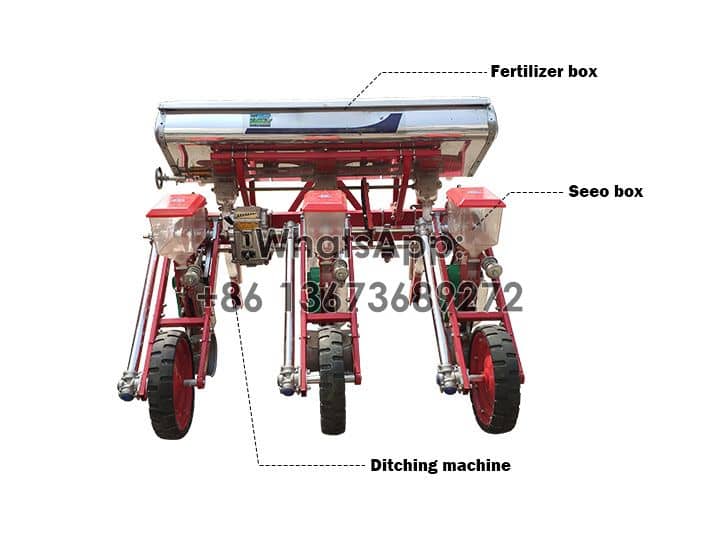 Structure of maize planter for tractor