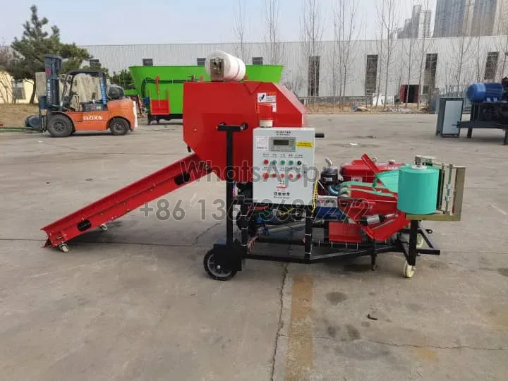 Corn silage round baler