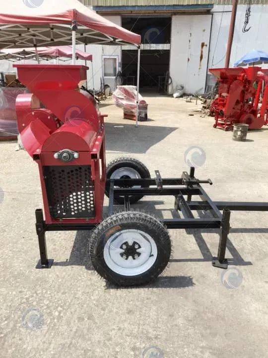 Corn thresher in the factory