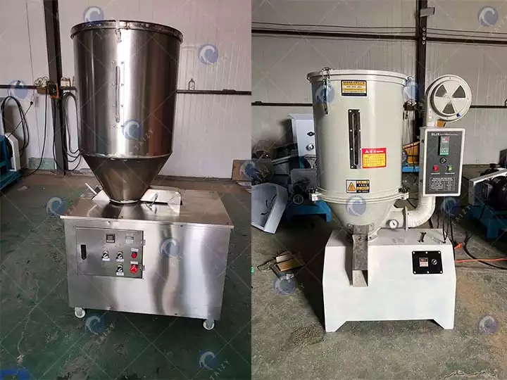 Small dryer machine for fish feed pellets