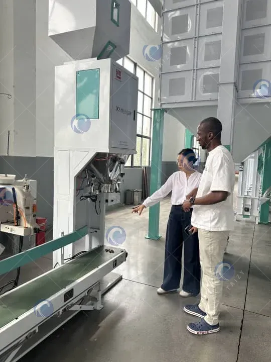 máquina de envasado de arroz utilizada en la unidad de molino de arroz