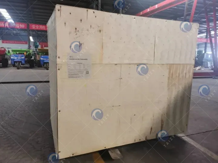 paquete de máquina de ensilaje en cajas de madera