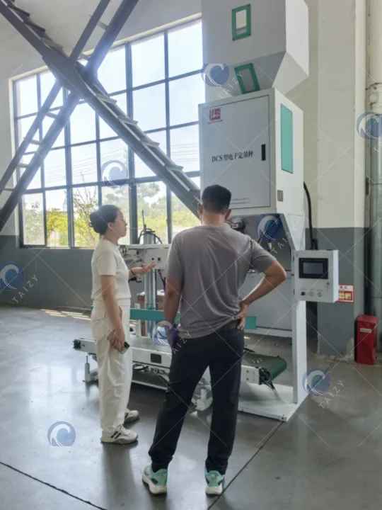 máquina de empaquetado de arroz utilizada en la línea de producción de molienda de arroz