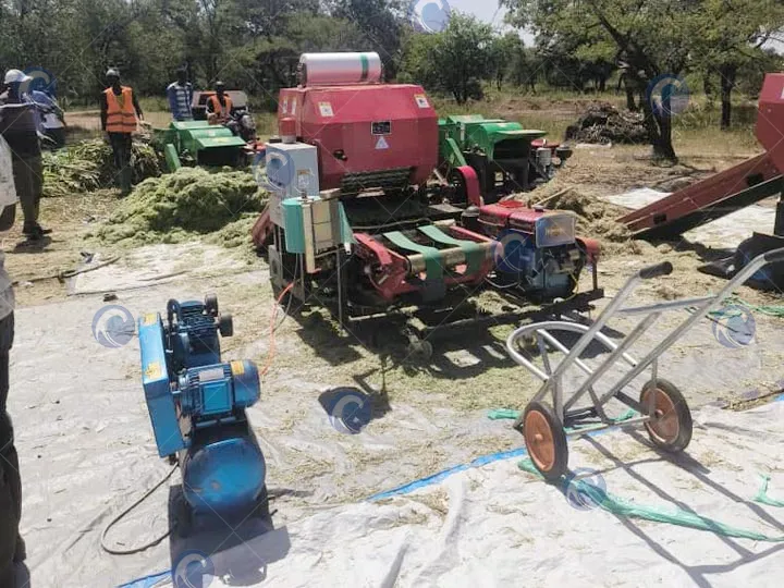 Máquina automática completa de empacado y envoltura para pacas de ensilado