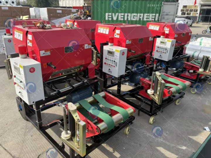 silage round baling machinery for forage