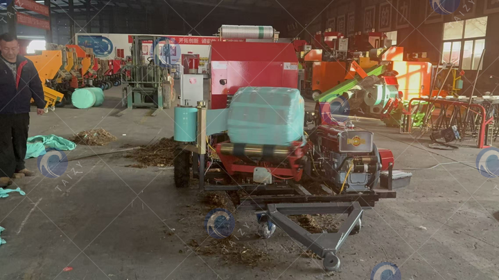 silage balenmachine voor hooi balen