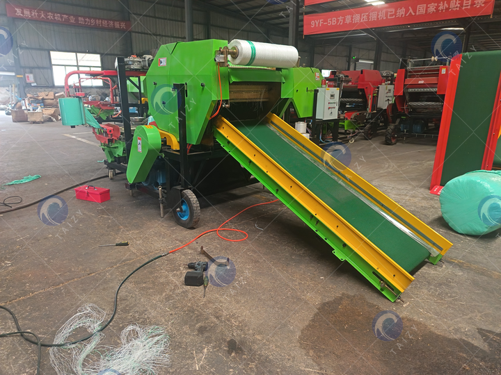 Silage balen wikkelmachine voor droog en nat voeder