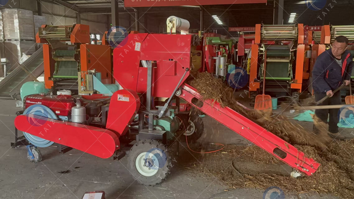 silage machine voor ronde hooi balen