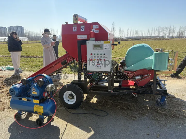 silage baler and wrapper for round bales