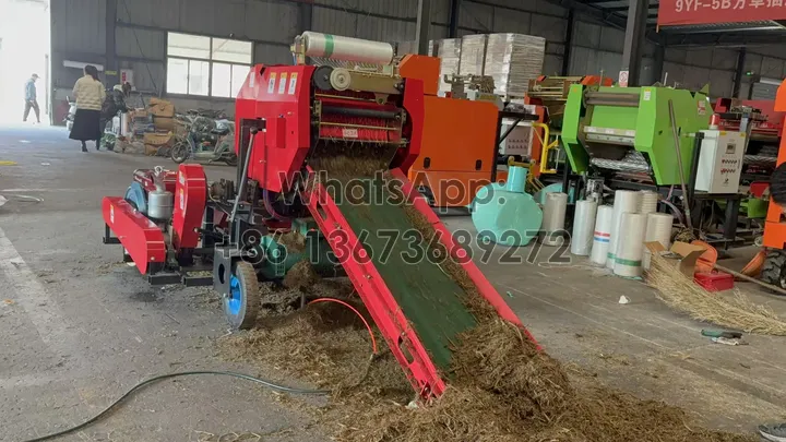 empacadora de ensilaje utilizada en granja lechera