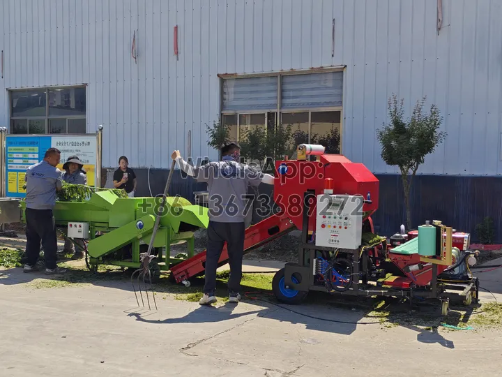 silage baling and wrapping machine and chopper testing