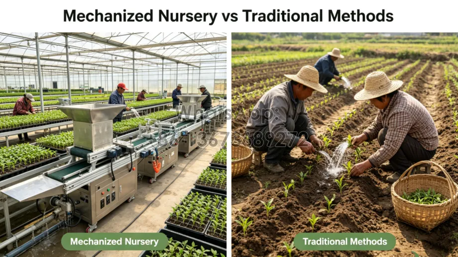 Mechanized Nursery vs Traditional Seedling Raising