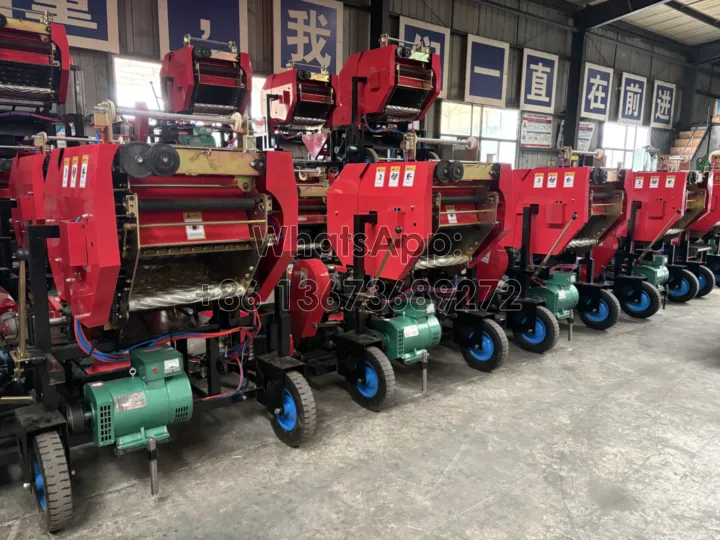 corn silage baler in the factory