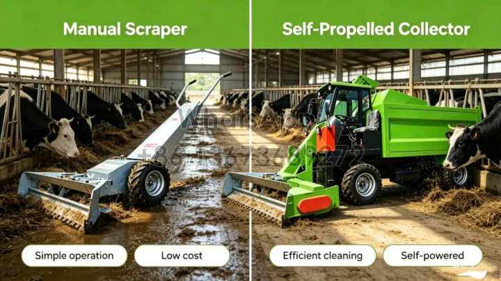 manual vs self-propelled manure cleaner