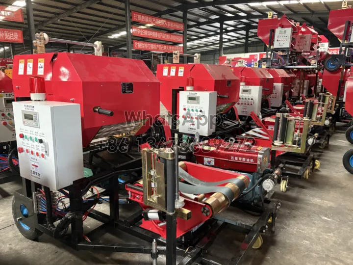 newly-made silage baler wrapper