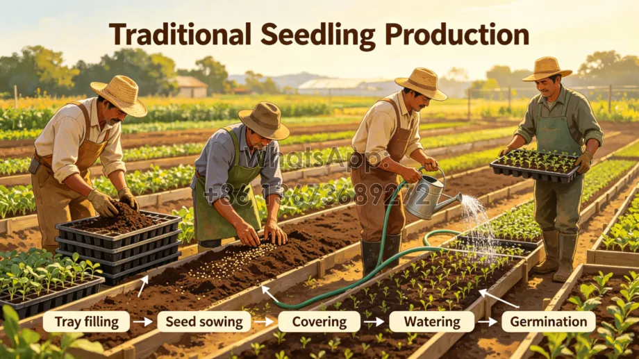 traditional nursery seed sowing