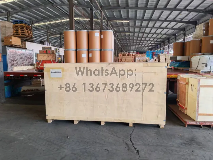 agricultural machine in wooden crate