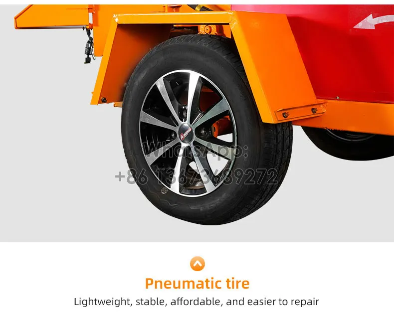 pneumatic tire for branch shredding machine