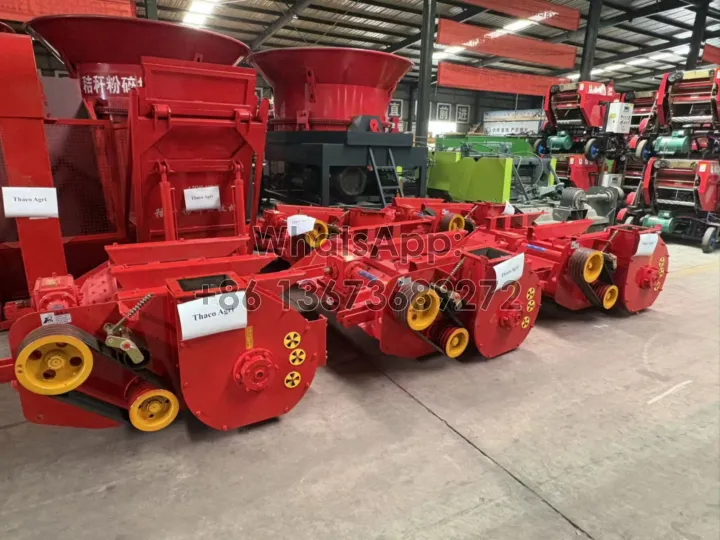silage harvesting machine in the factory