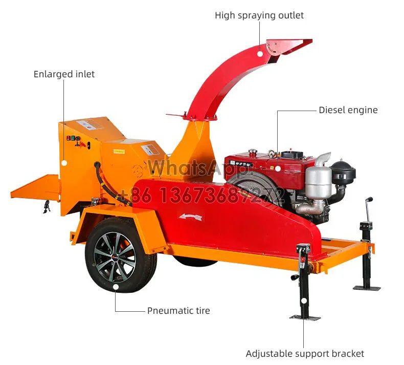 structure of tree branches crusher machine