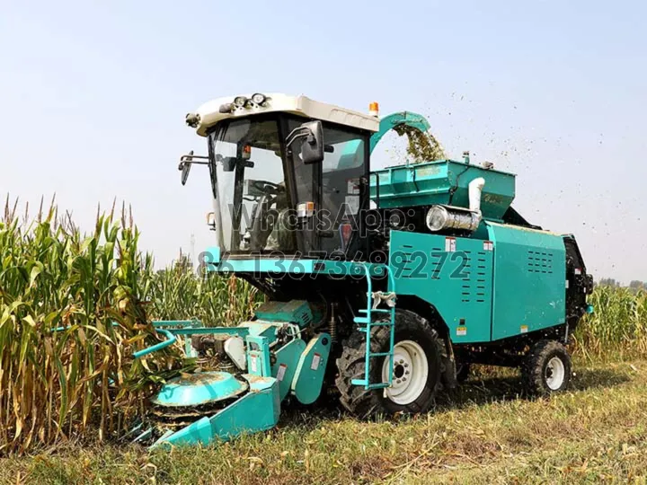 forage harvesting and baling machine