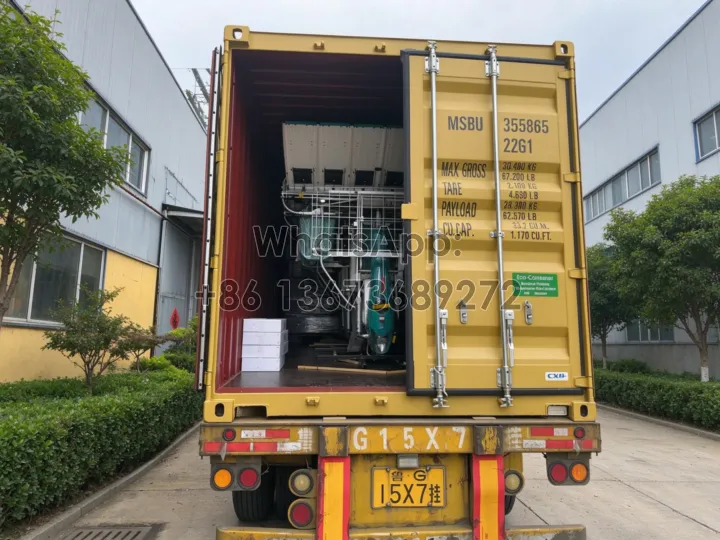 Rice transplanters, all packed in containers