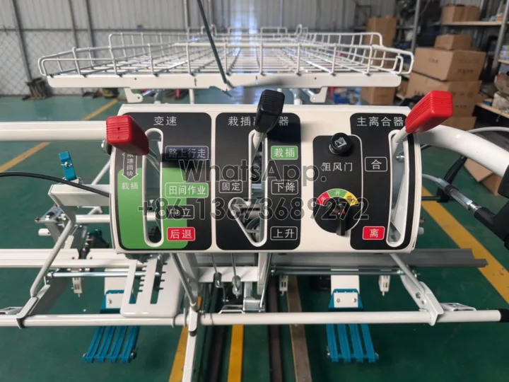 operation of rice transplanting machine