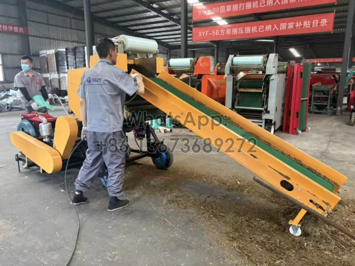 silage baling wrapping machine for corn forage
